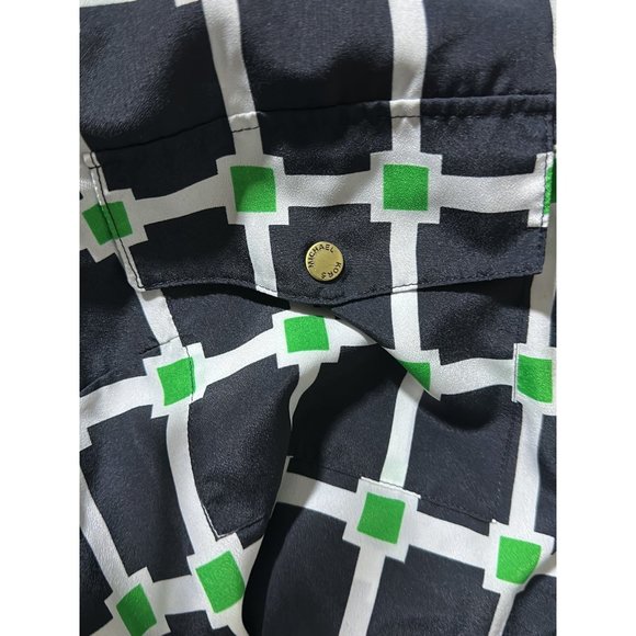 Michael Kors blouse tee top Shirt green blue - Picture 7 of 8